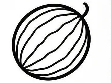 a black and white logo with a watermelon.webp